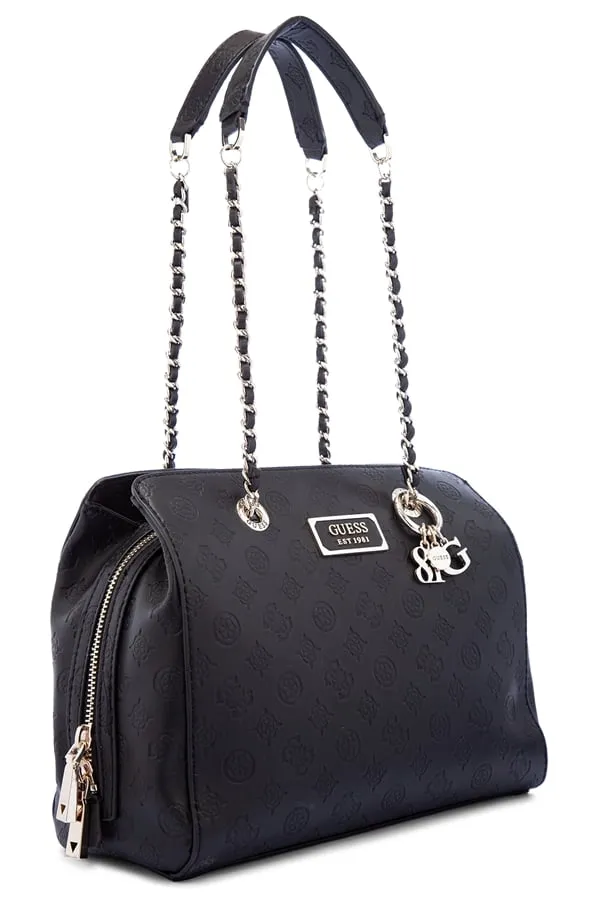 Bags,Leather,Women leather BOLSA LOGO LOVE GIRLFRIEND SATCHEL GUESS SG766209 BLACK Guess