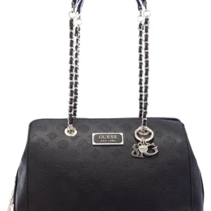 Bags,Leather,Women leather BOLSA LOGO LOVE GIRLFRIEND SATCHEL GUESS SG766209 BLACK Guess