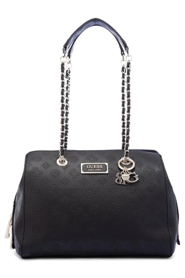 Bags,Leather,Women leather BOLSA LOGO LOVE GIRLFRIEND SATCHEL GUESS SG766209 BLACK Guess