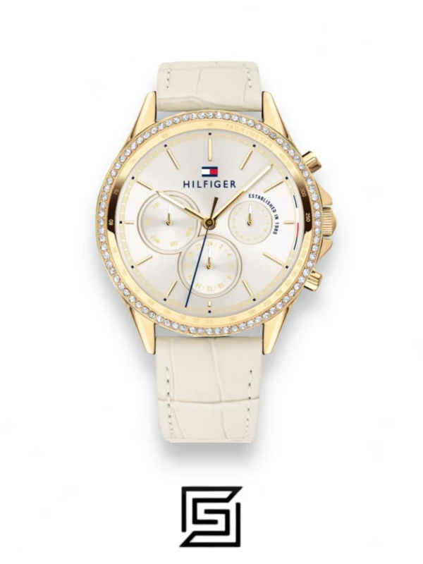 Original Watches,Women Tommy Hilfiger original-watches Womens Multi dial Quartz Watch with Leather Strap 1781982 Tommy Hilfiger