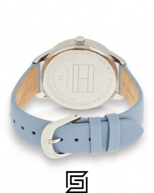 Original Watches,Women Tommy Hilfiger original-watches Leather Round Analog Water Resistant Baby Blue - 1782023 Tommy Hilfiger