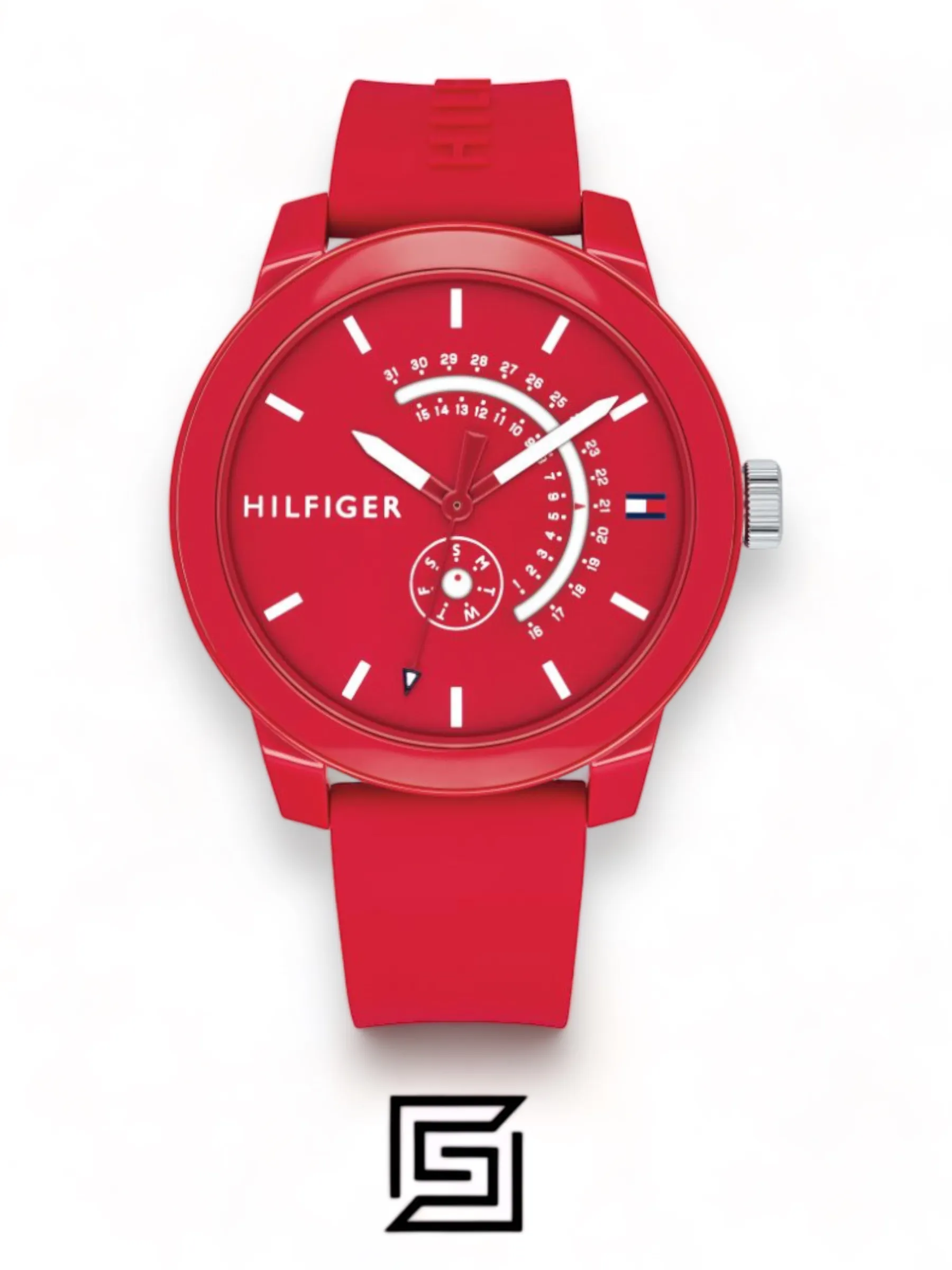 Men,Original Watches Tommy Hilfiger watches Men's Denim Quartz Watch with Silicone Strap - 1791480 Tommy Hilfiger