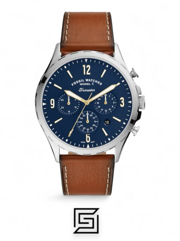 Men,Original Watches Fossil watches Forrester Chronograph Luggage Leather Strap - FS5607 Fossil