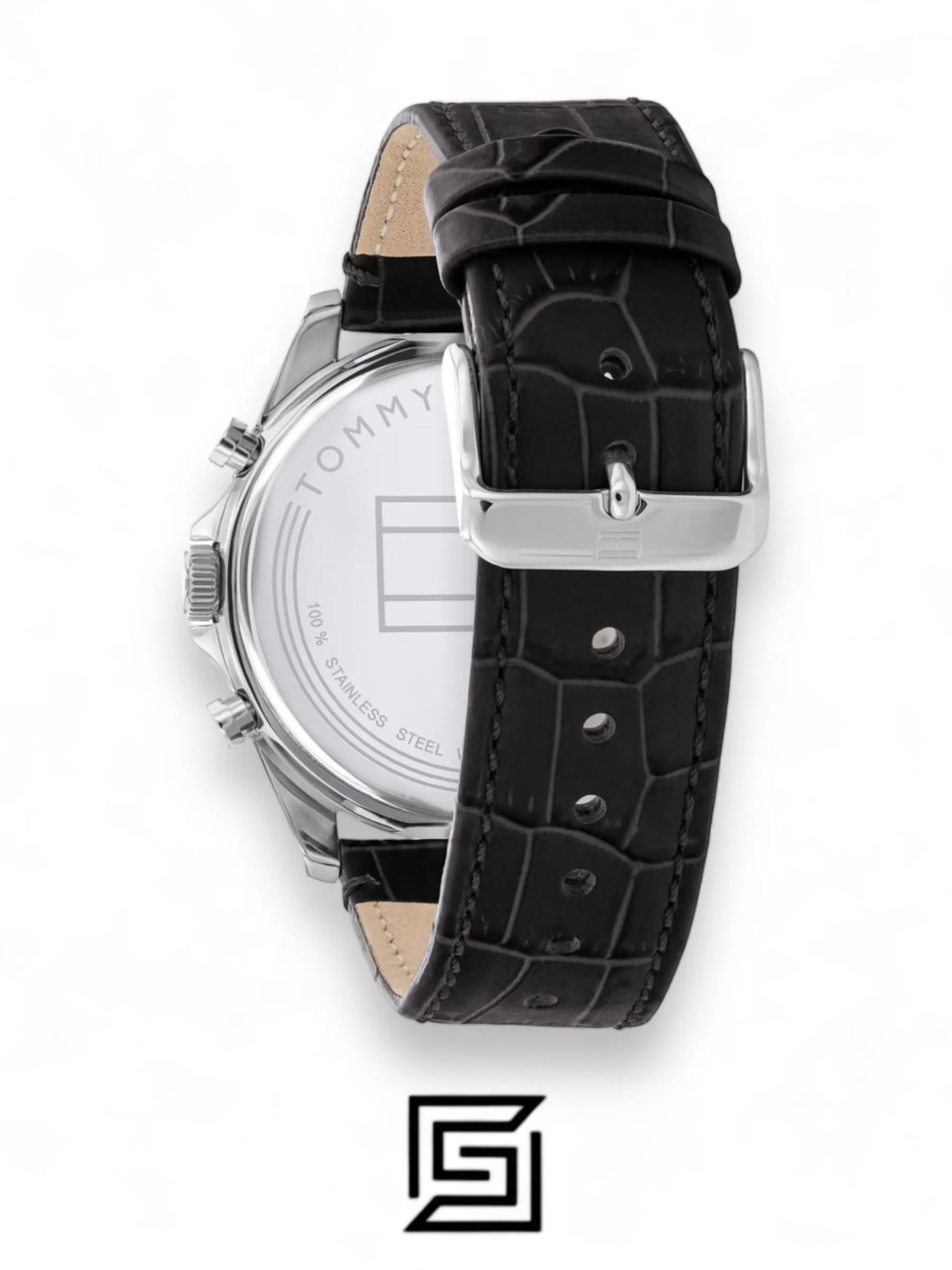 Men,Watches,Men,Original Watches original-watches Tommy Hilfiger Analogue Multifunction Quartz Watch for Men with Black Leather Strap - 1710449 Tommy Hilfiger