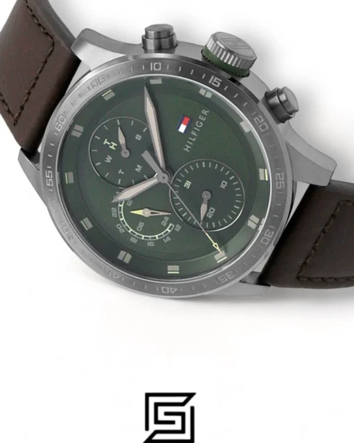 Men,Original Watches Tommy Hilfiger watches Men's Analog Leather Wrist Watch - 1791809 Tommy Hilfiger