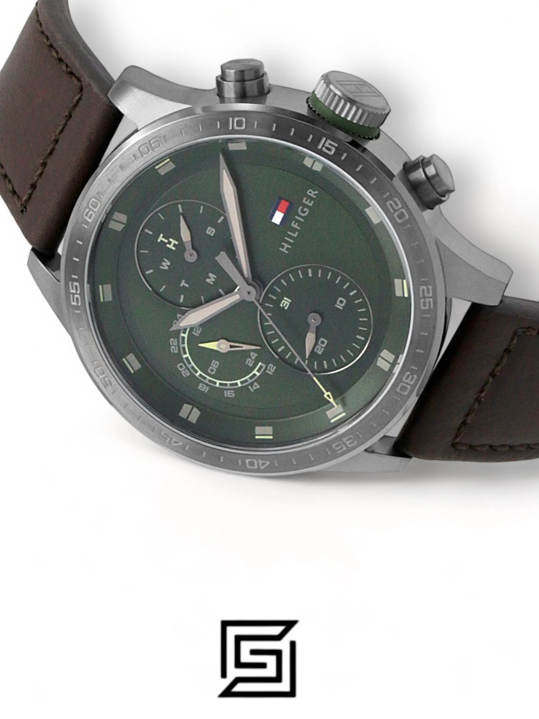 Men,Original Watches Tommy Hilfiger watches Men's Analog Leather Wrist Watch - 1791809 Tommy Hilfiger