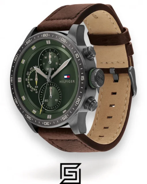 Men,Original Watches Tommy Hilfiger watches Men's Analog Leather Wrist Watch - 1791809 Tommy Hilfiger