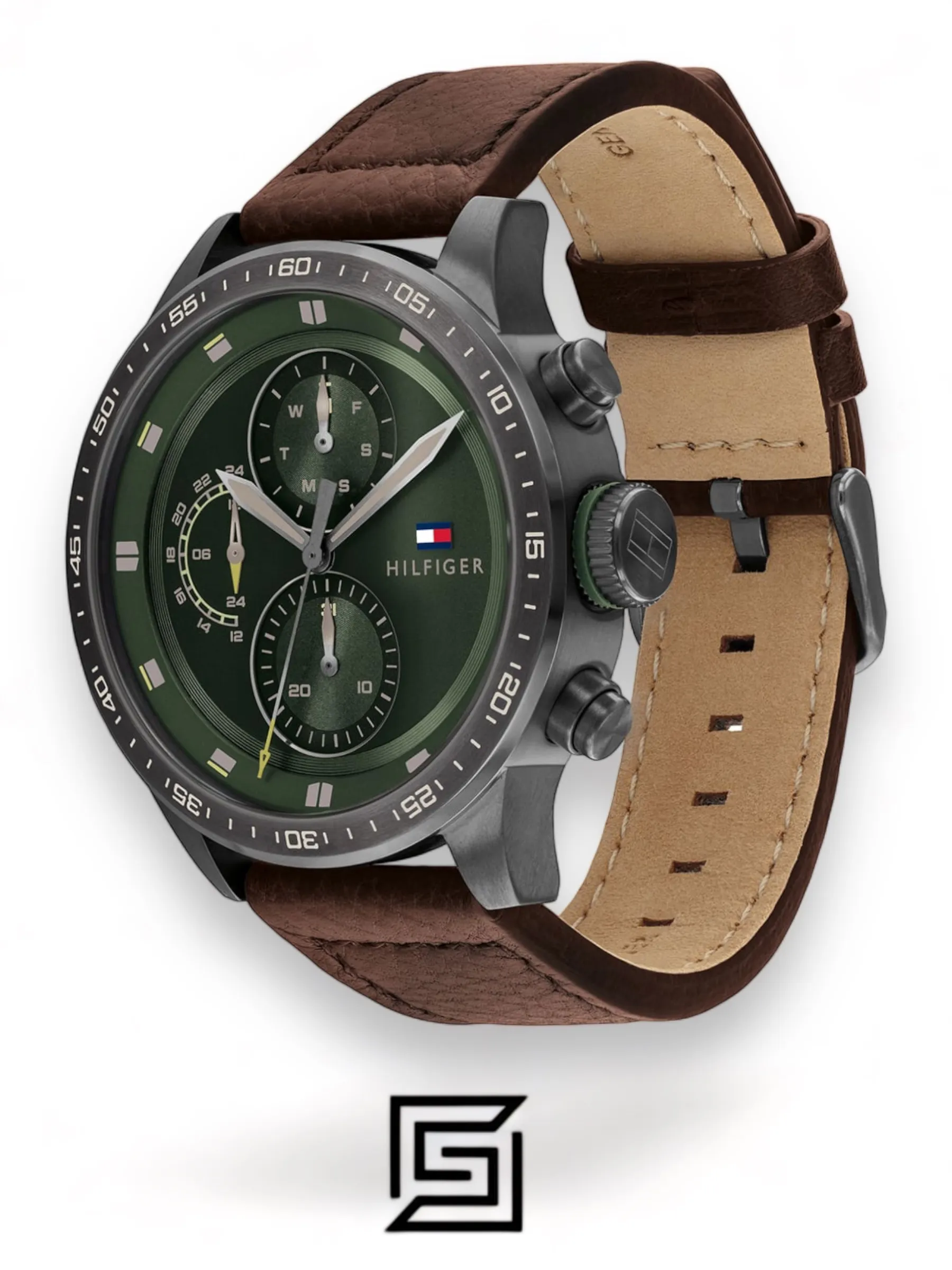 Men,Original Watches Tommy Hilfiger watches Men's Analog Leather Wrist Watch - 1791809 Tommy Hilfiger