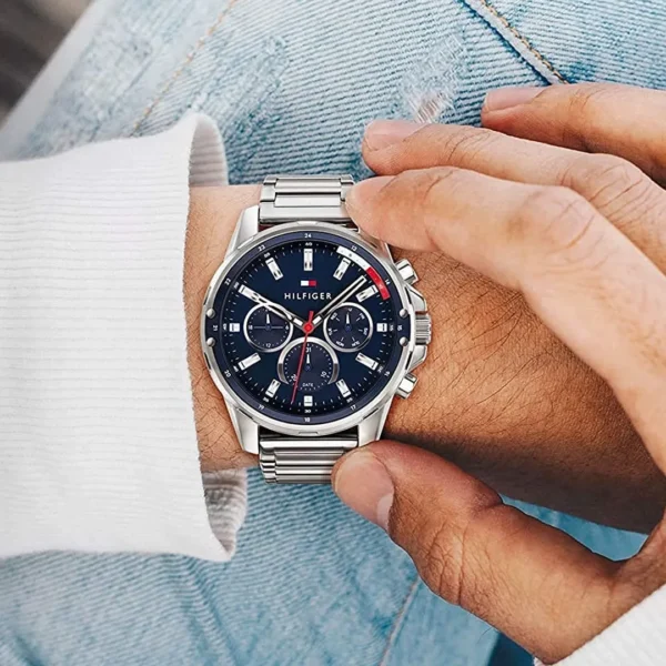 Men,Watches,Men,Original Watches Tommy Hilfiger watches Mens Multi Dial Quartz Watch Mason, Silver, 45 mm, 1791788 Tommy Hilfiger