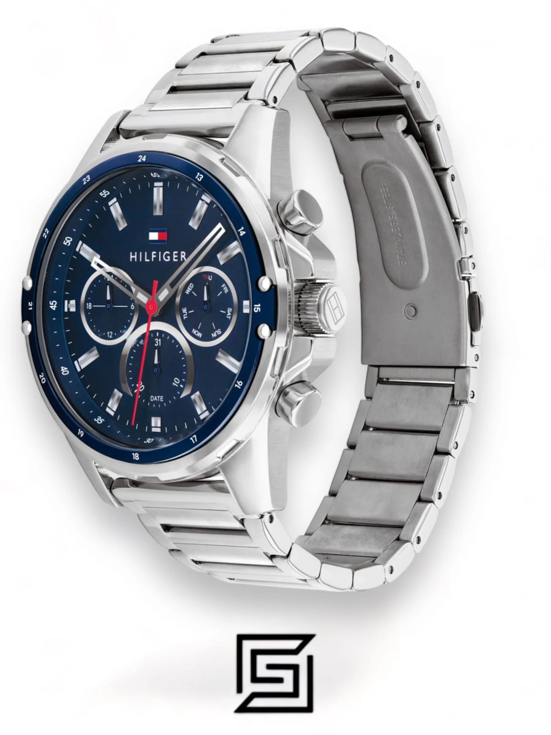 Men,Watches,Men,Original Watches Tommy Hilfiger watches Mens Multi Dial Quartz Watch Mason, Silver, 45 mm, 1791788 Tommy Hilfiger