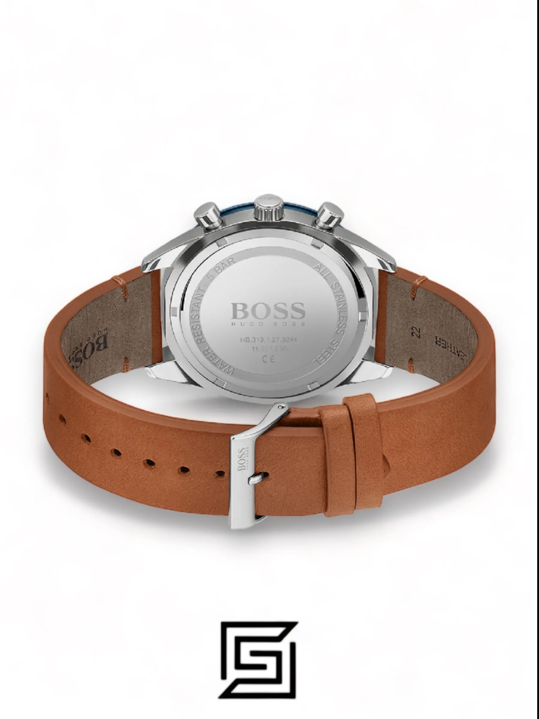 Men,Original Watches Hugo Boss original-watches Men's Stainless Steel Quartz Watch with Leather Strap - 1513860 Boss