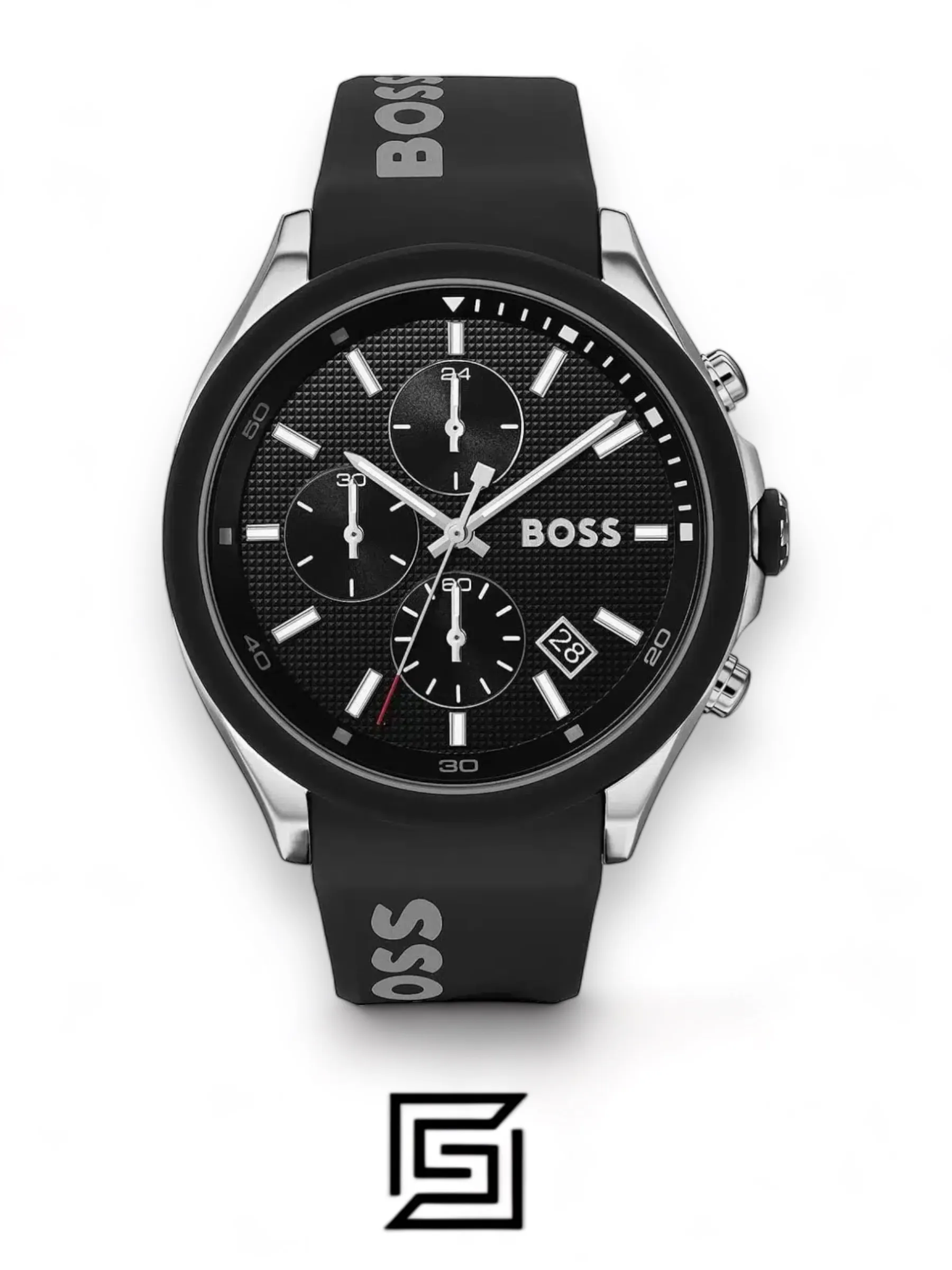 Men,Watches,Men,Original Watches Hugo Boss original-watches Velocity Men's Black Dial Silicone Watch - 1513716 Boss