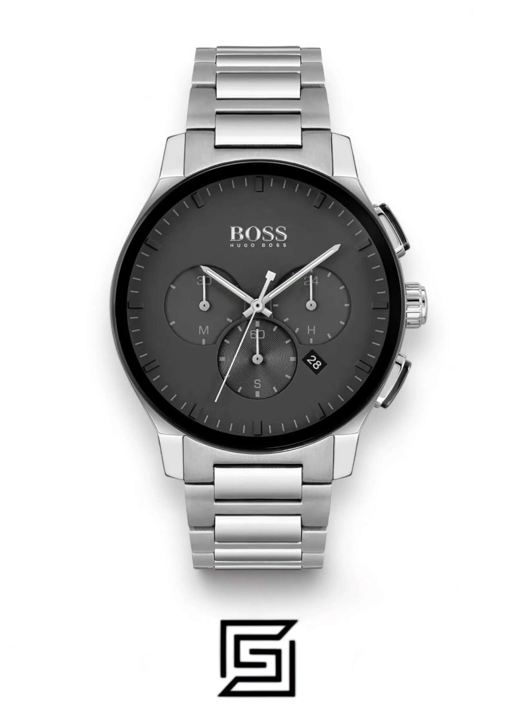 Men,Original Watches Hugo Boss watches Chronograph Quartz Watch for Men with Silver Stainless Steel Bracelet - 1513762 Boss