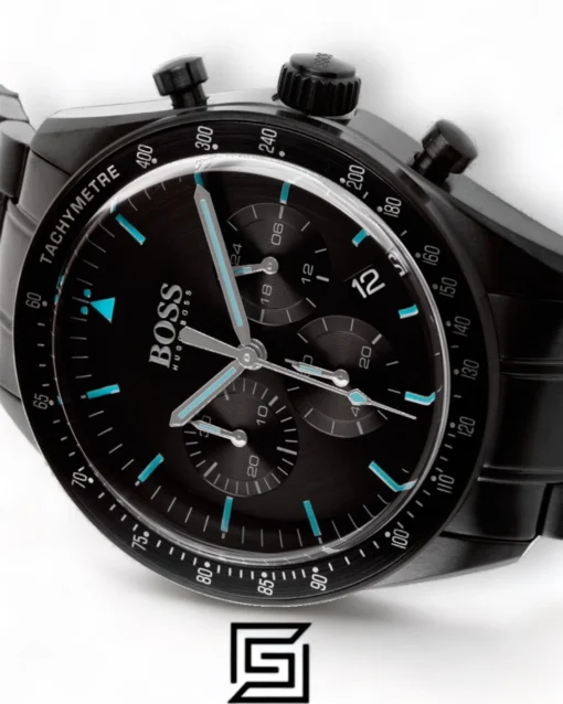 Men,Original Watches Hugo Boss original-watches Men's Chronograph Trophy Black Stainless Steel Bracelet Watch 44mm - 1513675 Boss