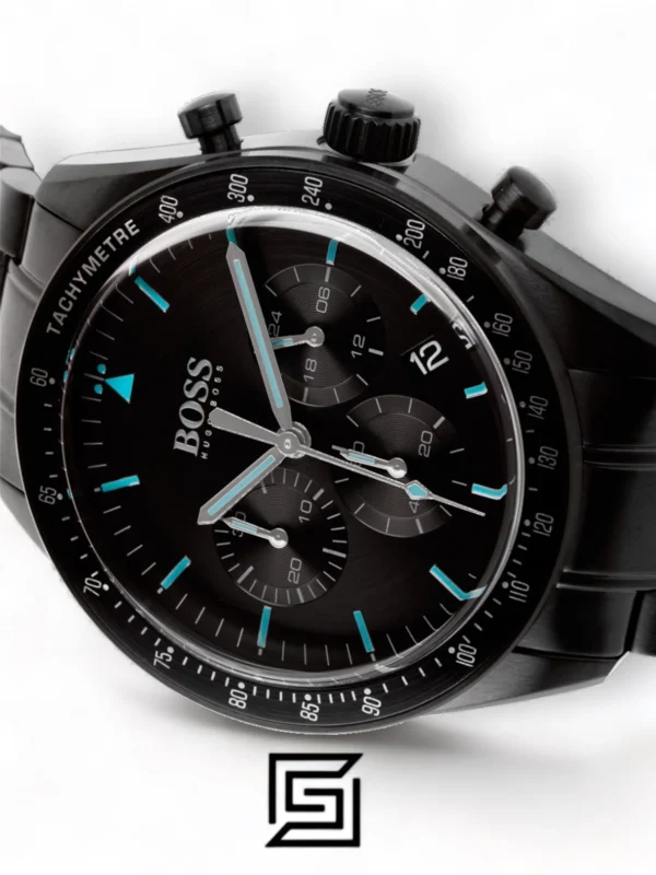 Men,Original Watches Hugo Boss original-watches Men's Chronograph Trophy Black Stainless Steel Bracelet Watch 44mm - 1513675 Boss