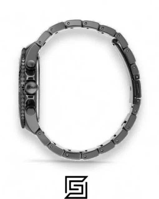 Men,Original Watches Hugo Boss original-watches Men's Chronograph Trophy Black Stainless Steel Bracelet Watch 44mm - 1513675 Boss