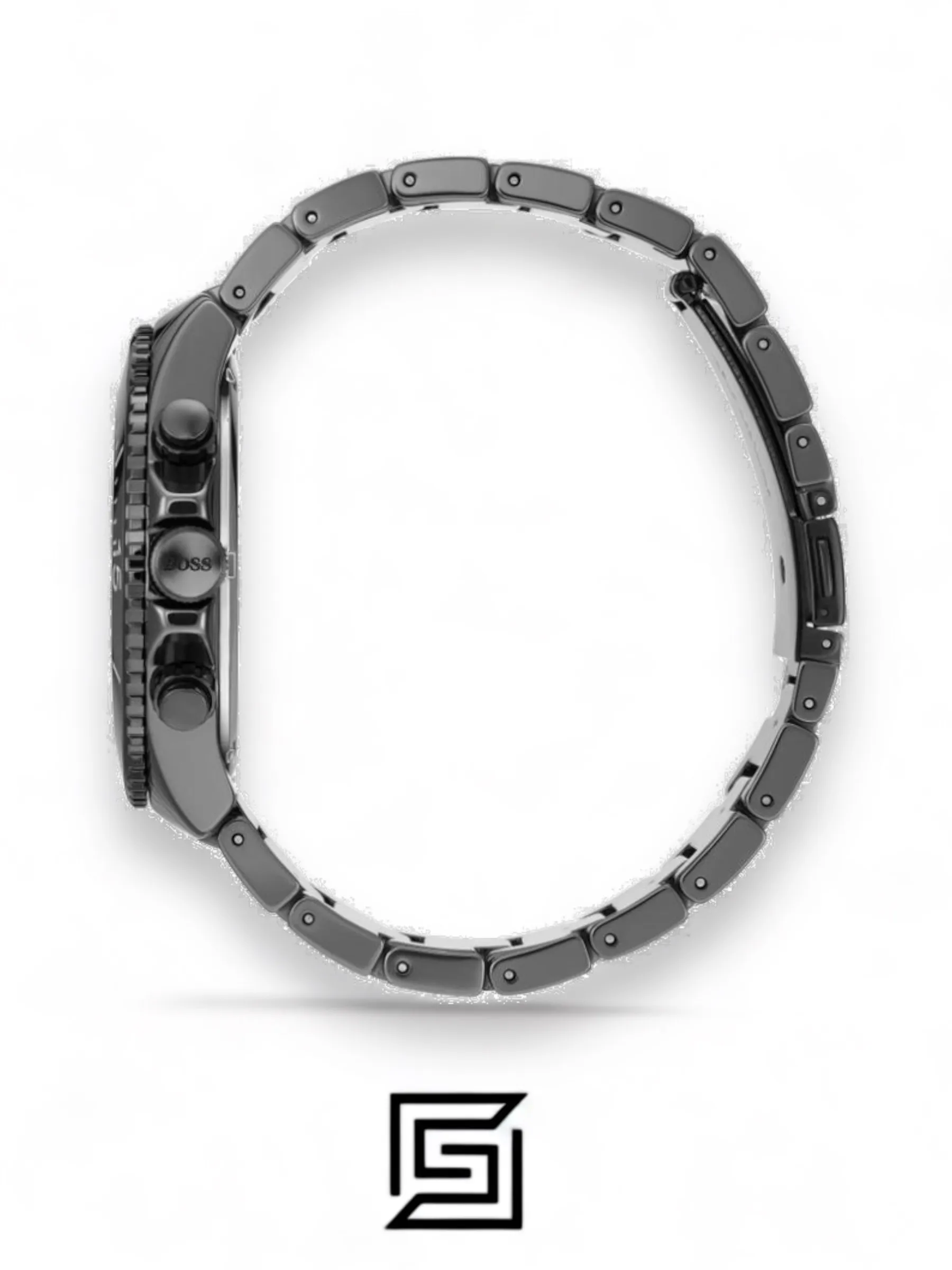 Men,Original Watches Hugo Boss original-watches Men's Chronograph Trophy Black Stainless Steel Bracelet Watch 44mm - 1513675 Boss