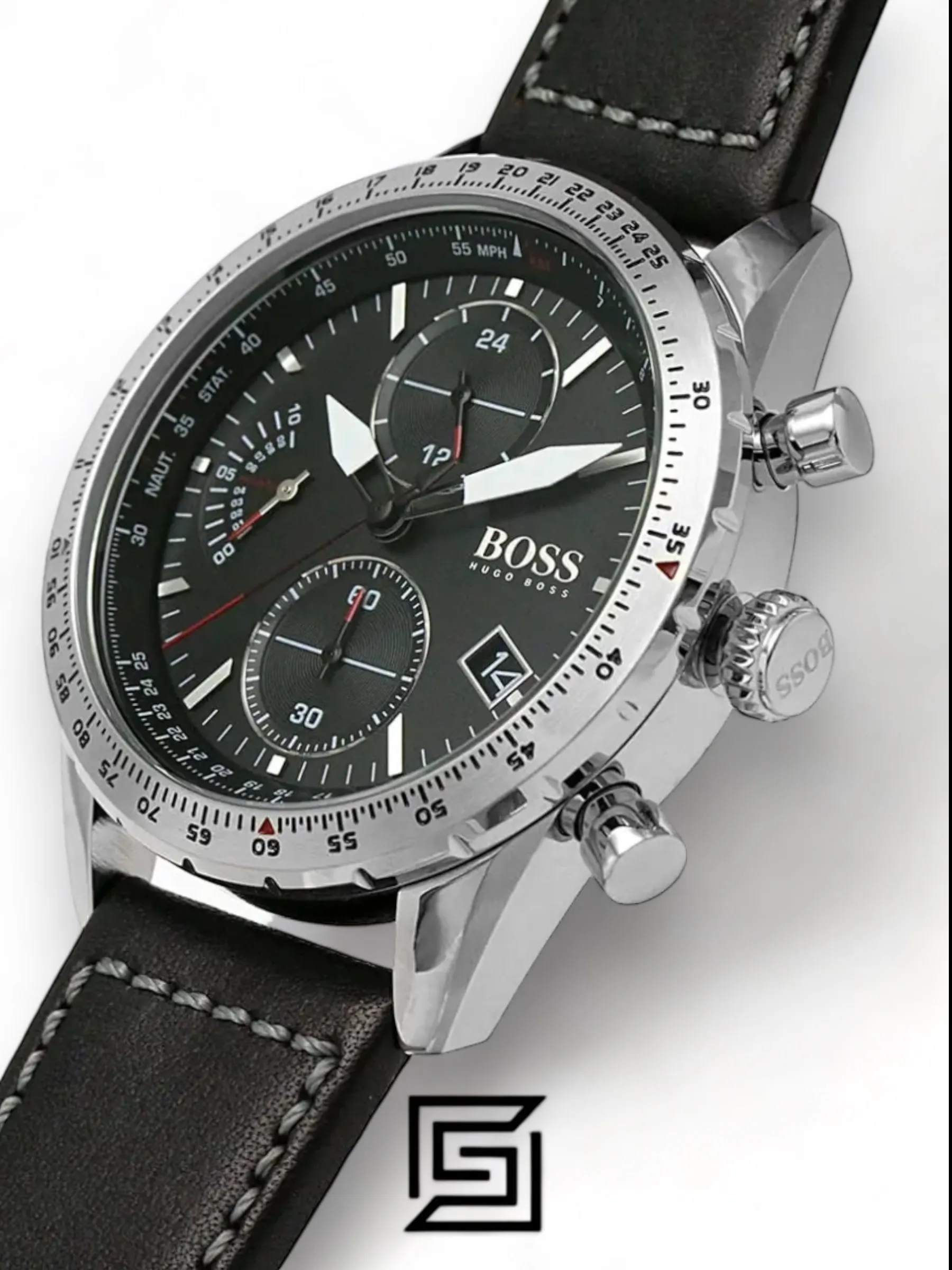 Men,Watches,Men,Original Watches Hugo Boss original-watches Men's Stainless Steel Quartz Watch with Leather Strap - 1513853 Boss