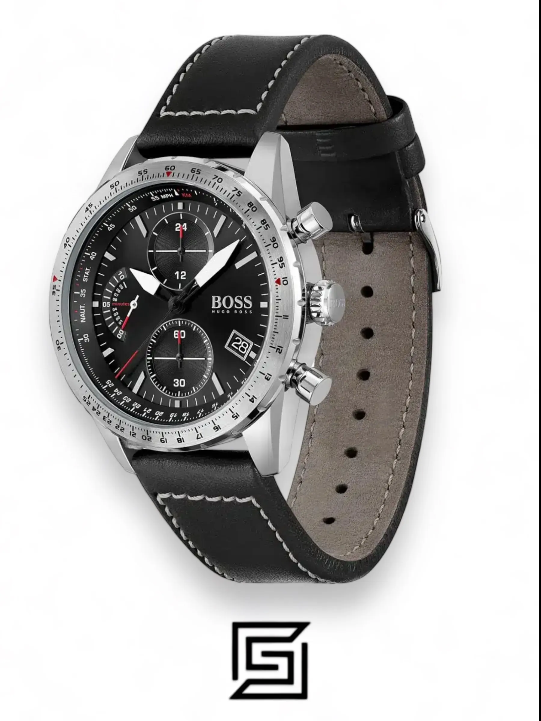 Men,Watches,Men,Original Watches Hugo Boss original-watches Men's Stainless Steel Quartz Watch with Leather Strap - 1513853 Boss