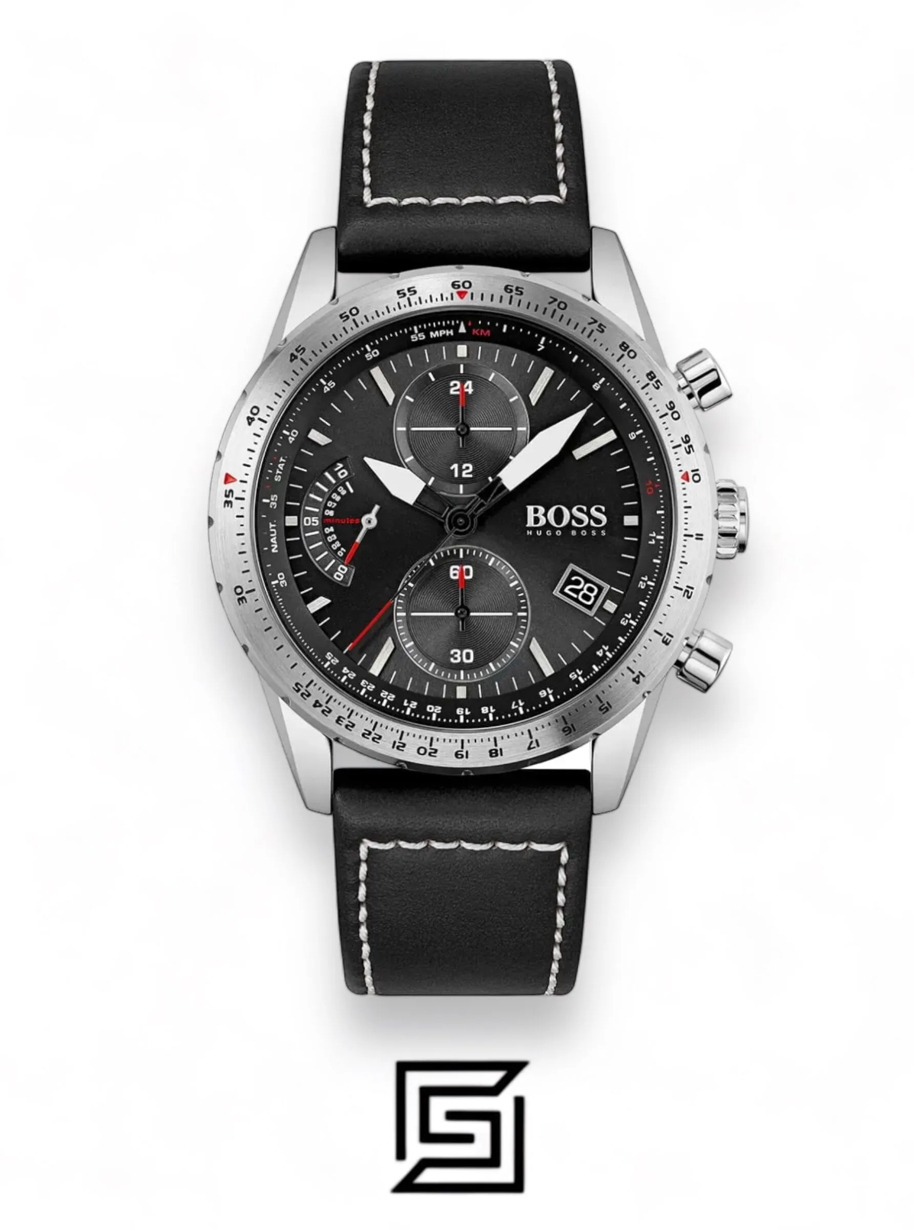 Men,Watches,Men,Original Watches Hugo Boss original-watches Men's Stainless Steel Quartz Watch with Leather Strap - 1513853 Boss