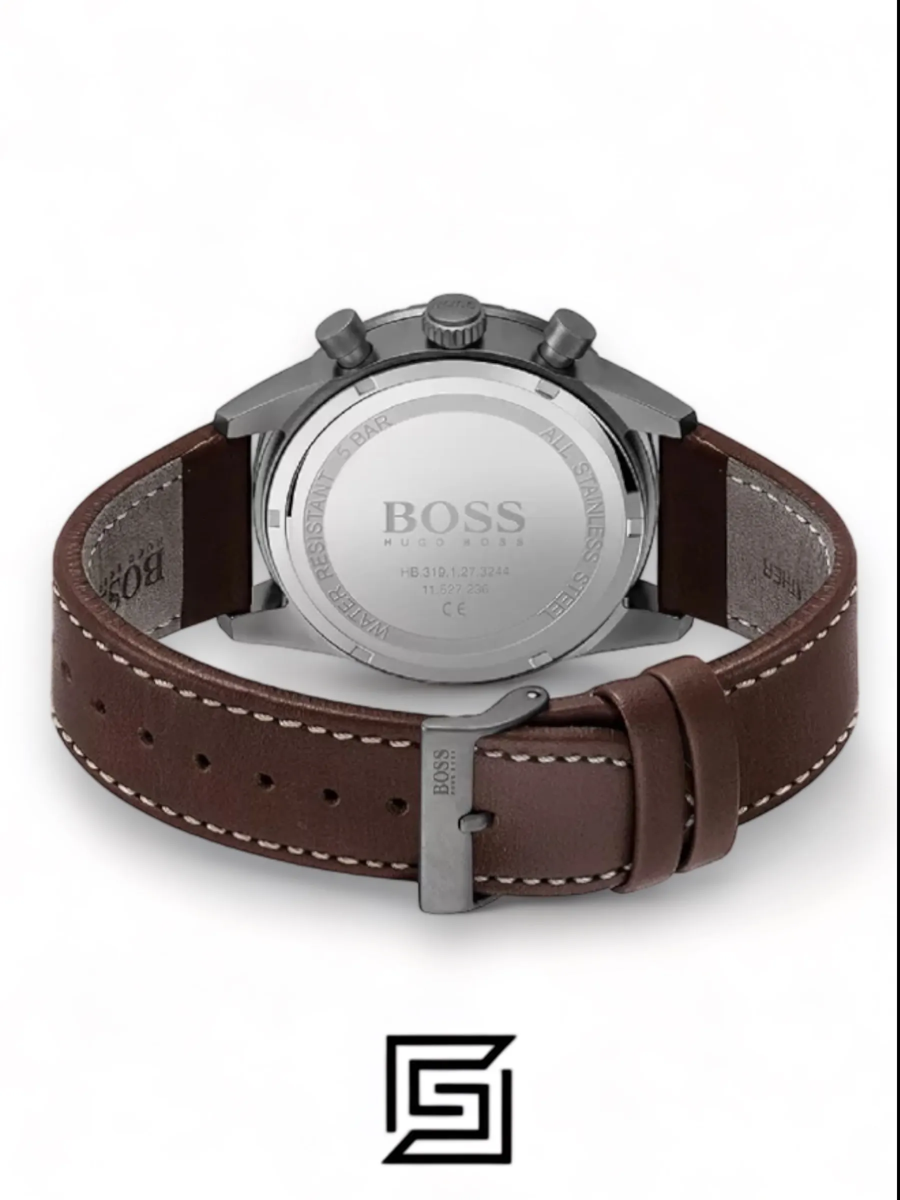Men,Original Watches Hugo Boss original-watches Chronograph Quartz Watch for Men with Brown Leather Strap - 1513852 Boss