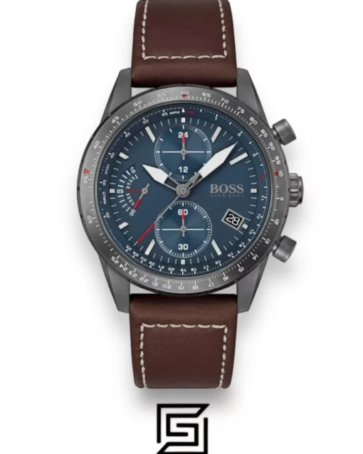 Men,Original Watches Hugo Boss original-watches Chronograph Quartz Watch for Men with Brown Leather Strap - 1513852 Boss