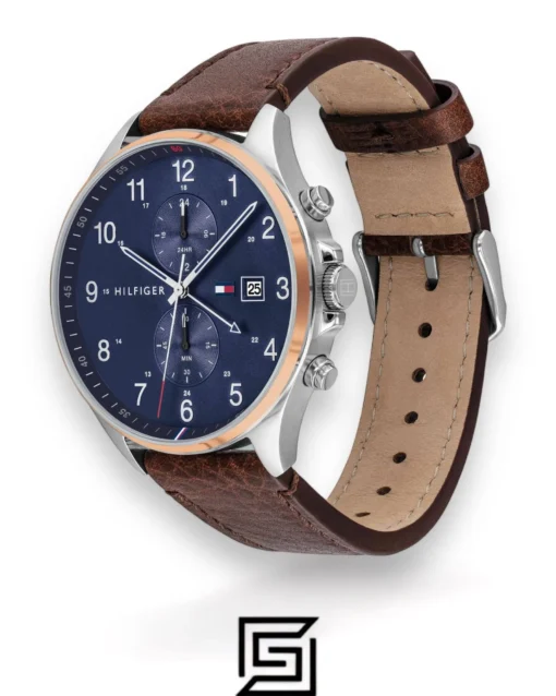 Men,Original Watches Tommy Hilfiger watches Men's Leather Strap Analog Wrist Watch 1791712 Tommy Hilfiger