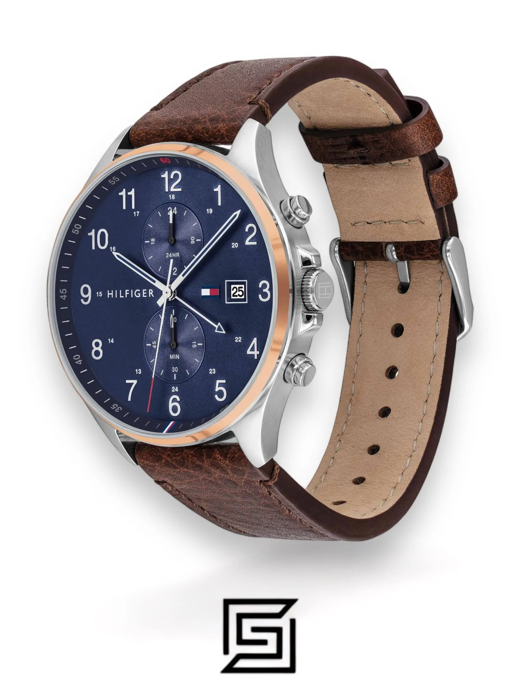 Men,Original Watches Tommy Hilfiger watches Men's Leather Strap Analog Wrist Watch 1791712 Tommy Hilfiger