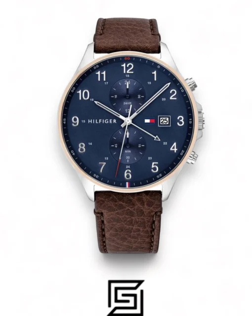 Men,Original Watches Tommy Hilfiger watches Men's Leather Strap Analog Wrist Watch 1791712 Tommy Hilfiger