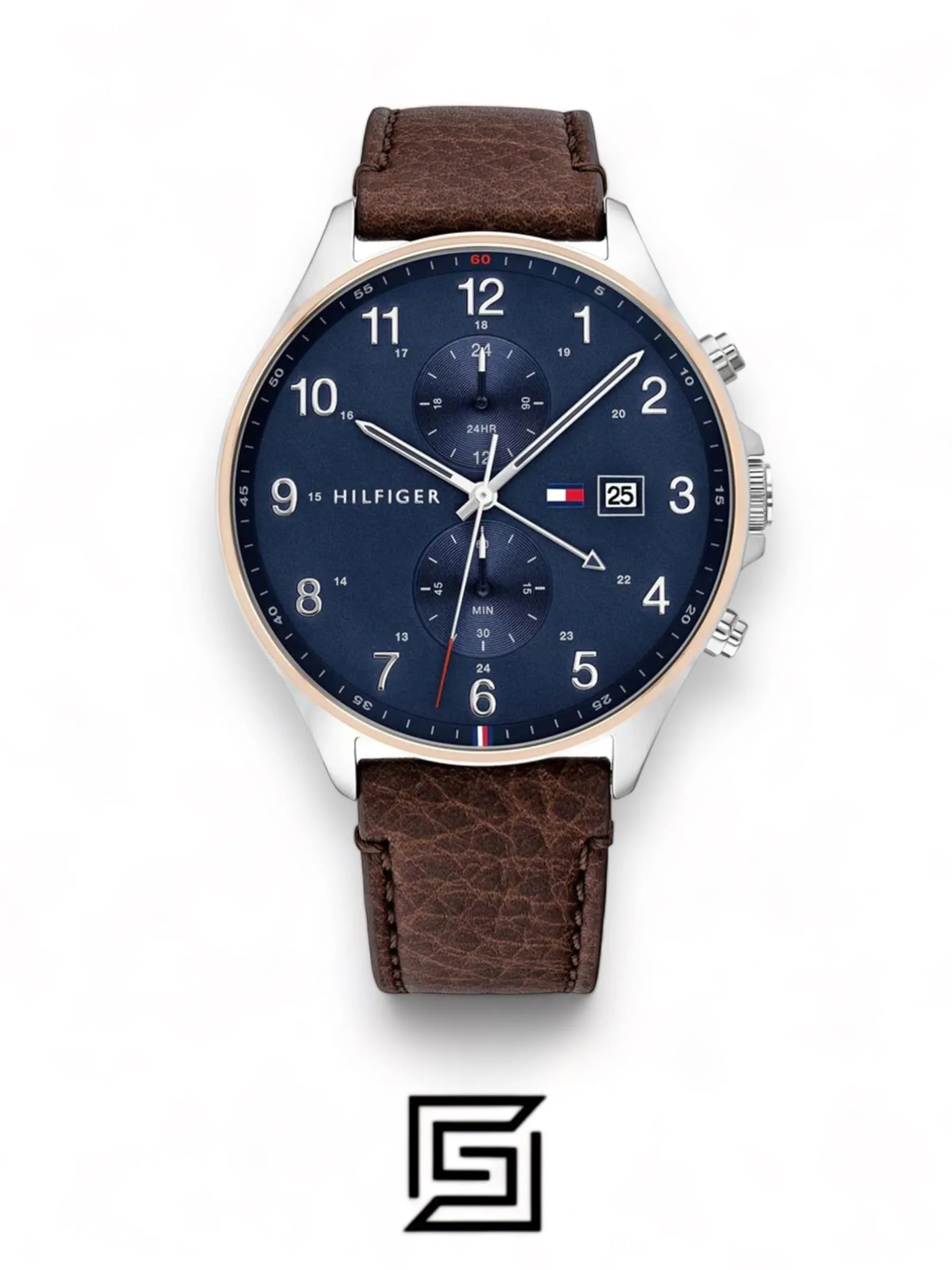 Men,Original Watches Tommy Hilfiger watches Men's Leather Strap Analog Wrist Watch 1791712 Tommy Hilfiger