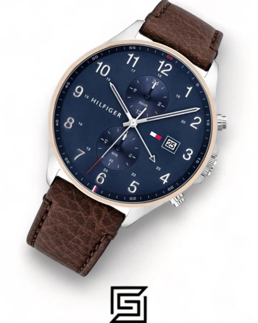 Men,Original Watches Tommy Hilfiger watches Men's Leather Strap Analog Wrist Watch 1791712 Tommy Hilfiger