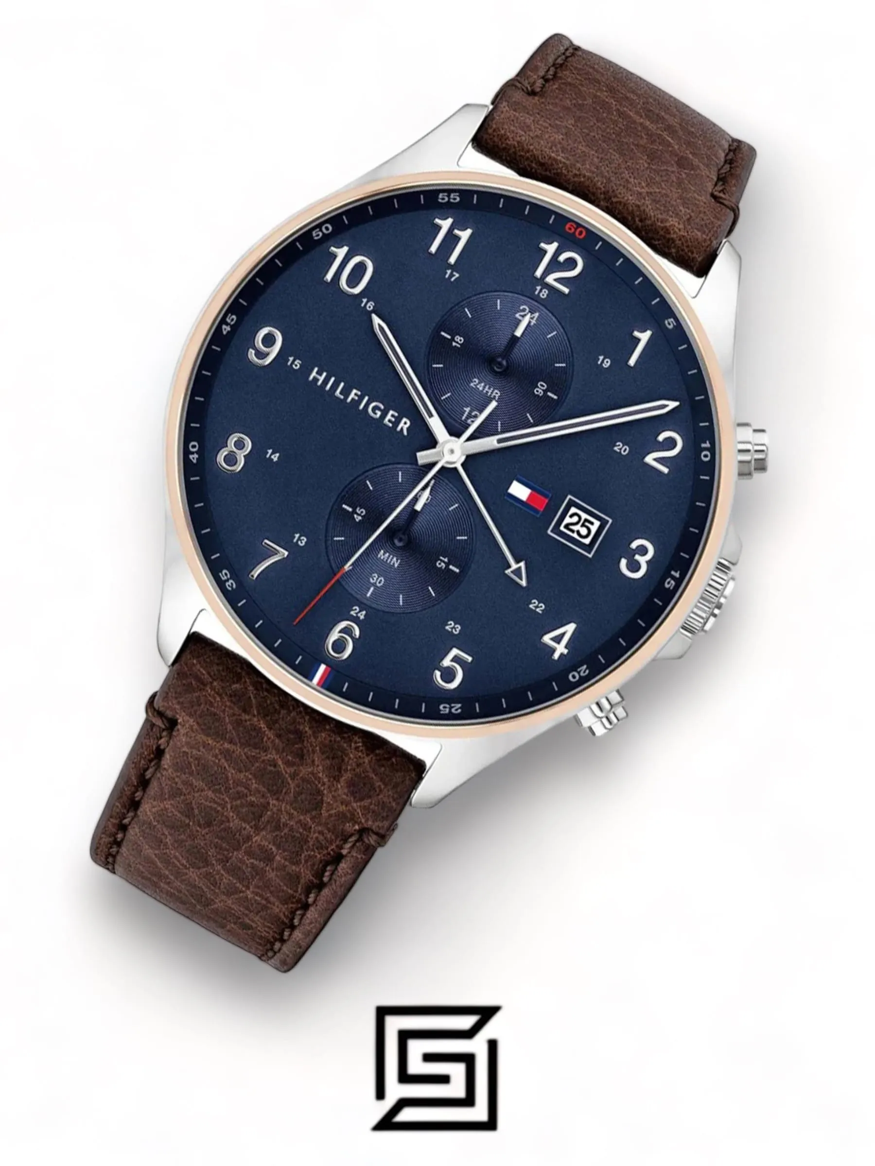 Men,Original Watches Tommy Hilfiger watches Men's Leather Strap Analog Wrist Watch 1791712 Tommy Hilfiger