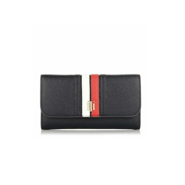 Leather,Wallets,Women Tommy Hilfiger leather Women's wallet TH ELEMENT LARGE FLAP CORP / AW0AW13631 Tommy Hilfiger