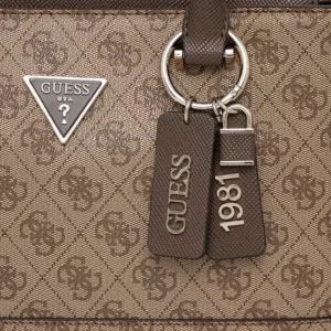 Bags,Leather,Women bags MALA GUESS CORDELIA LOGO LUXURY SATCHEL BG837706 LEB Guess