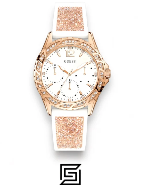 Original Watches,Women Guess watches Women's White Dial Stainless Steel Band Watch - W1096L2 Guess