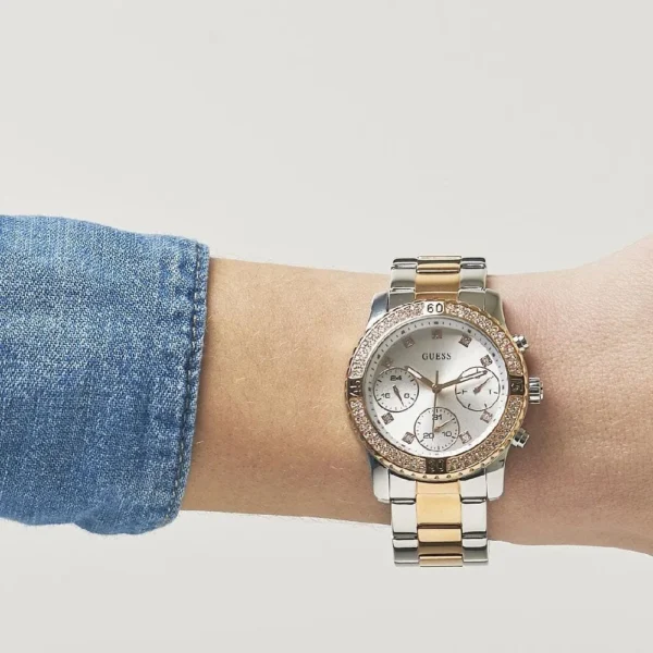 Original Watches,Women Guess original-watches Dressy Quartz Movement Silver Dial Ladies Watch - W0851L3 Guess
