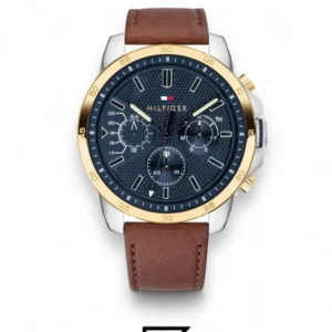 Men,Original Watches original-watches Tommy Hilfiger Men's Quartz Stainless Steel and Leather Strap Casual Watch 1791561 Tommy Hilfiger