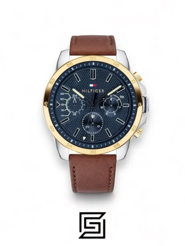 Men,Original Watches original-watches Tommy Hilfiger Men's Quartz Stainless Steel and Leather Strap Casual Watch 1791561 Tommy Hilfiger