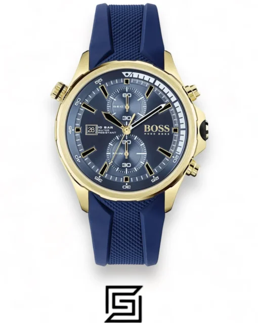 Men,Original Watches Hugo Boss watches Chronograph Quartz Watch for Men with Blue Silicone Bracelet - 1513822 Boss