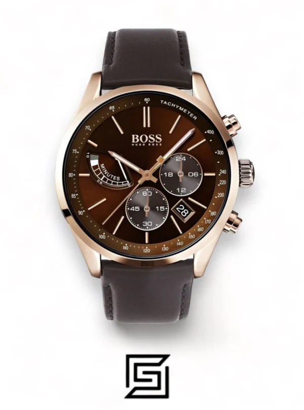 Men,Original Watches Hugo Boss original-watches Mens Chronograph Quartz Watch with Leather Strap - 1513605 Boss