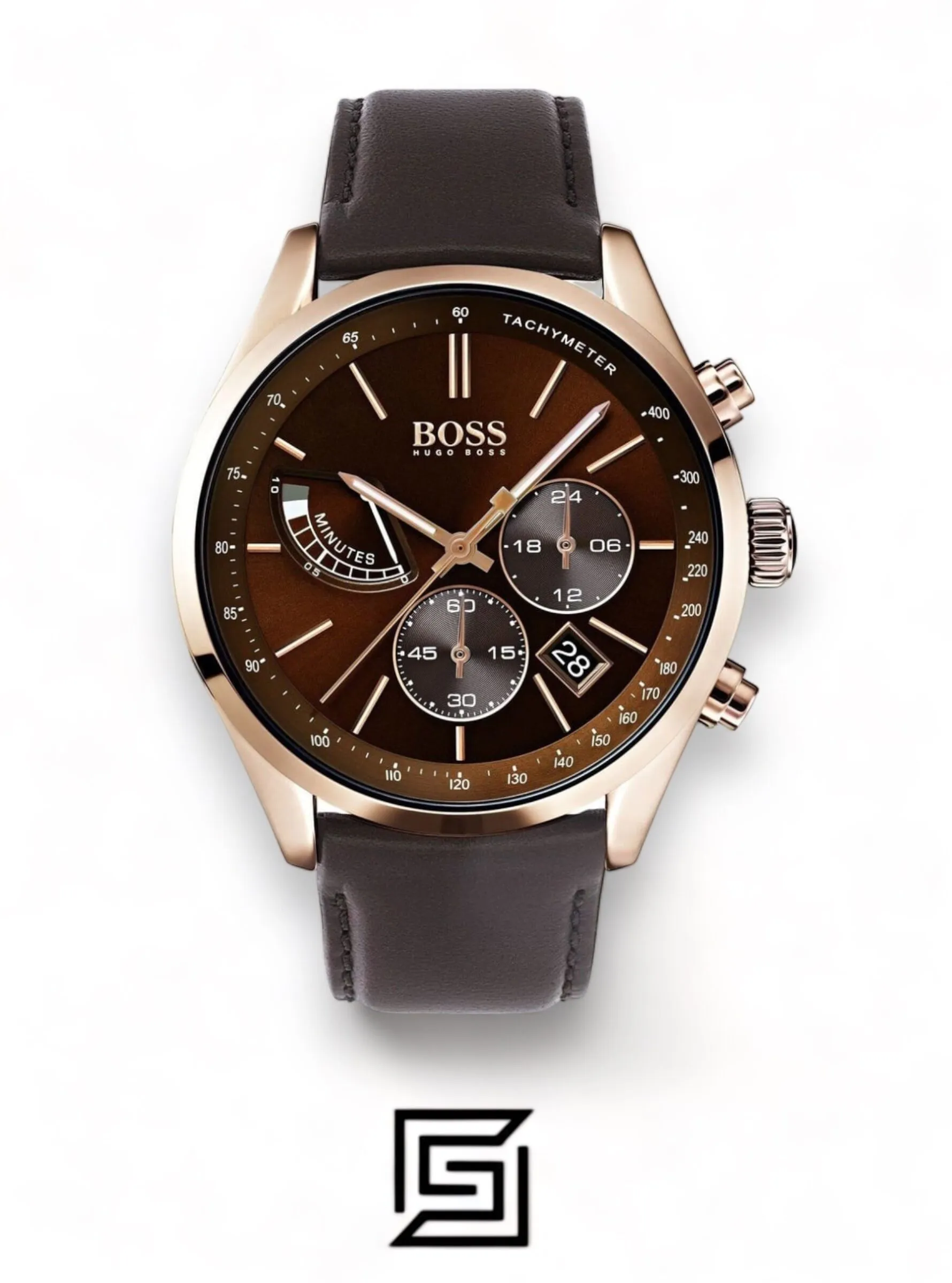 Men,Original Watches Hugo Boss original-watches Mens Chronograph Quartz Watch with Leather Strap - 1513605 Boss