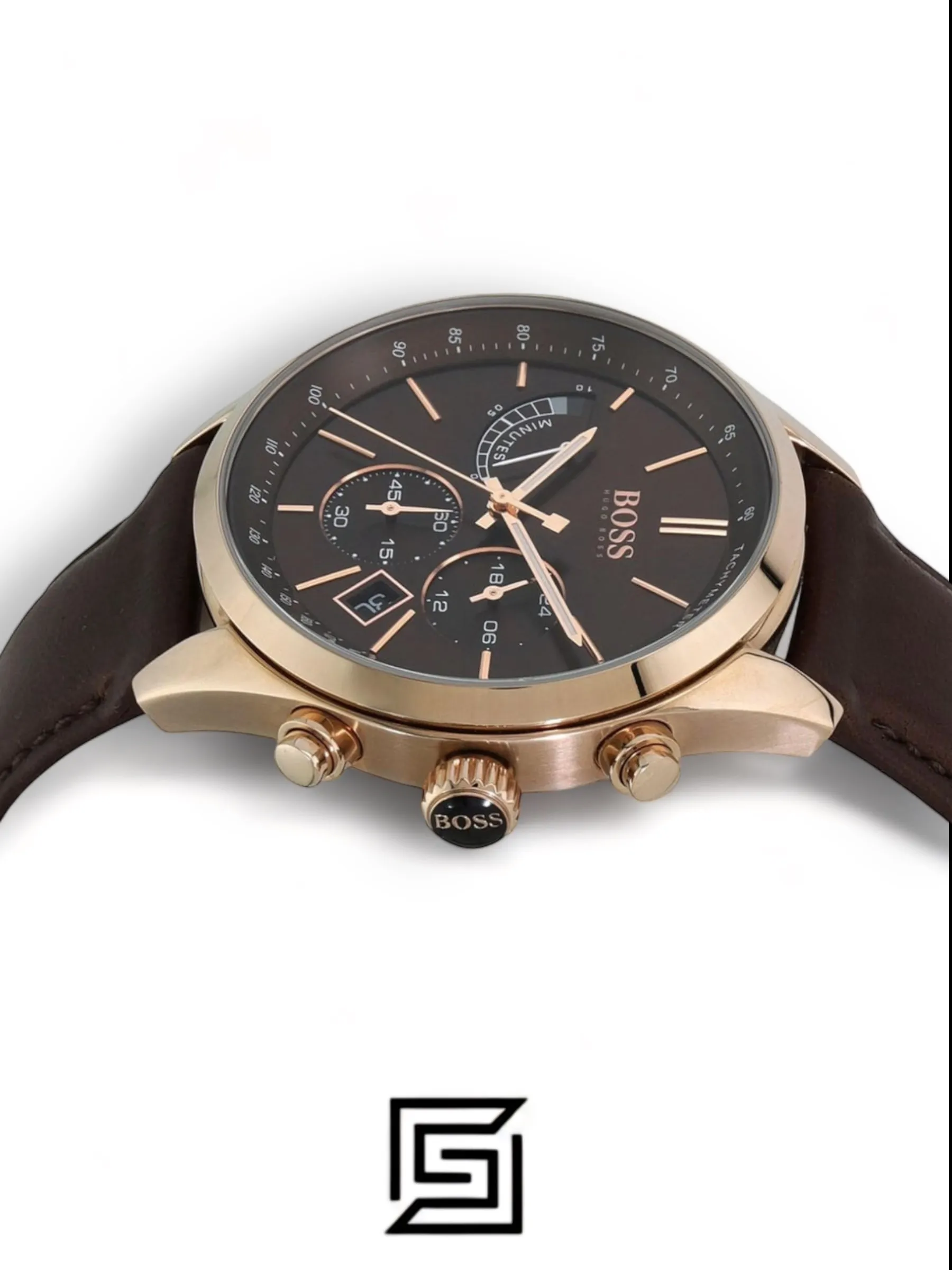Men,Original Watches Hugo Boss original-watches Mens Chronograph Quartz Watch with Leather Strap - 1513605 Boss