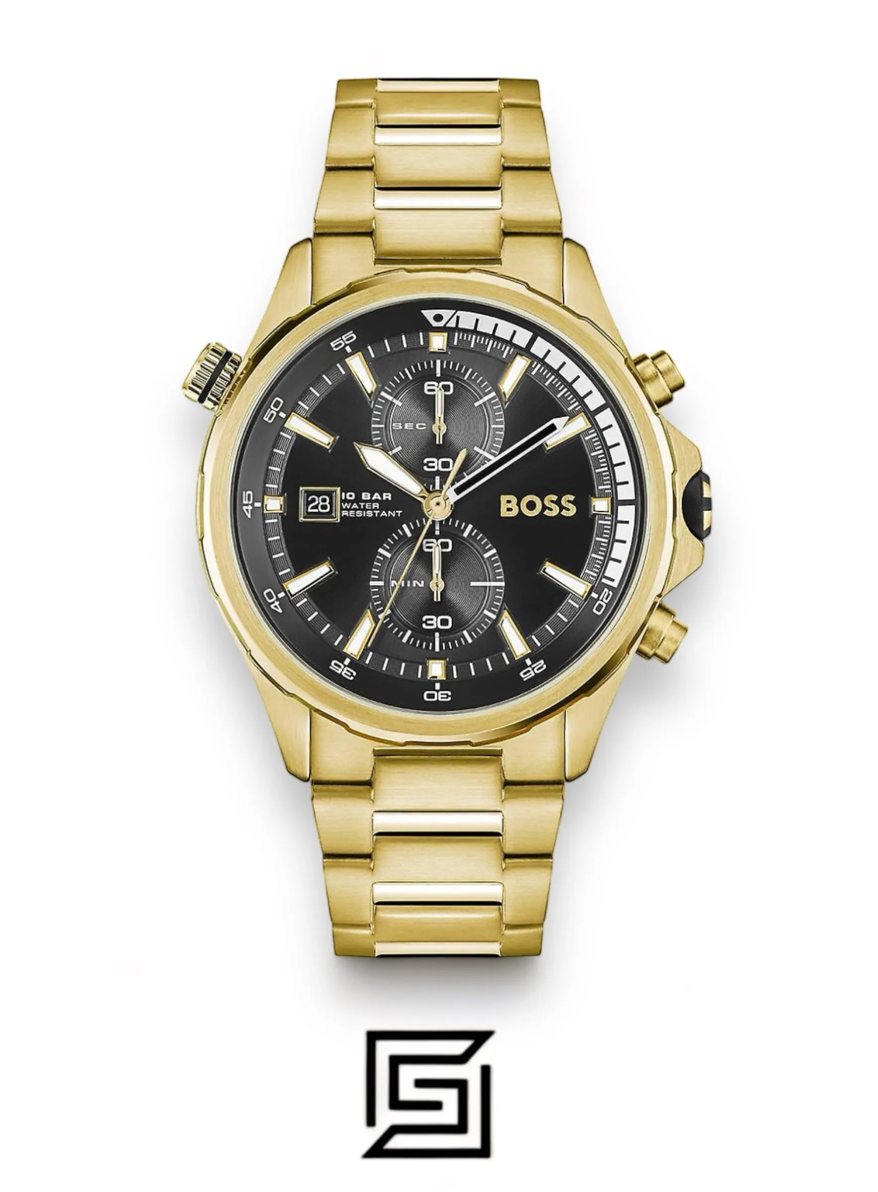 Men,Original Watches Hugo Boss watches Chronograph Quartz with Gold Coloured Stainless Steel - 1513932 Boss