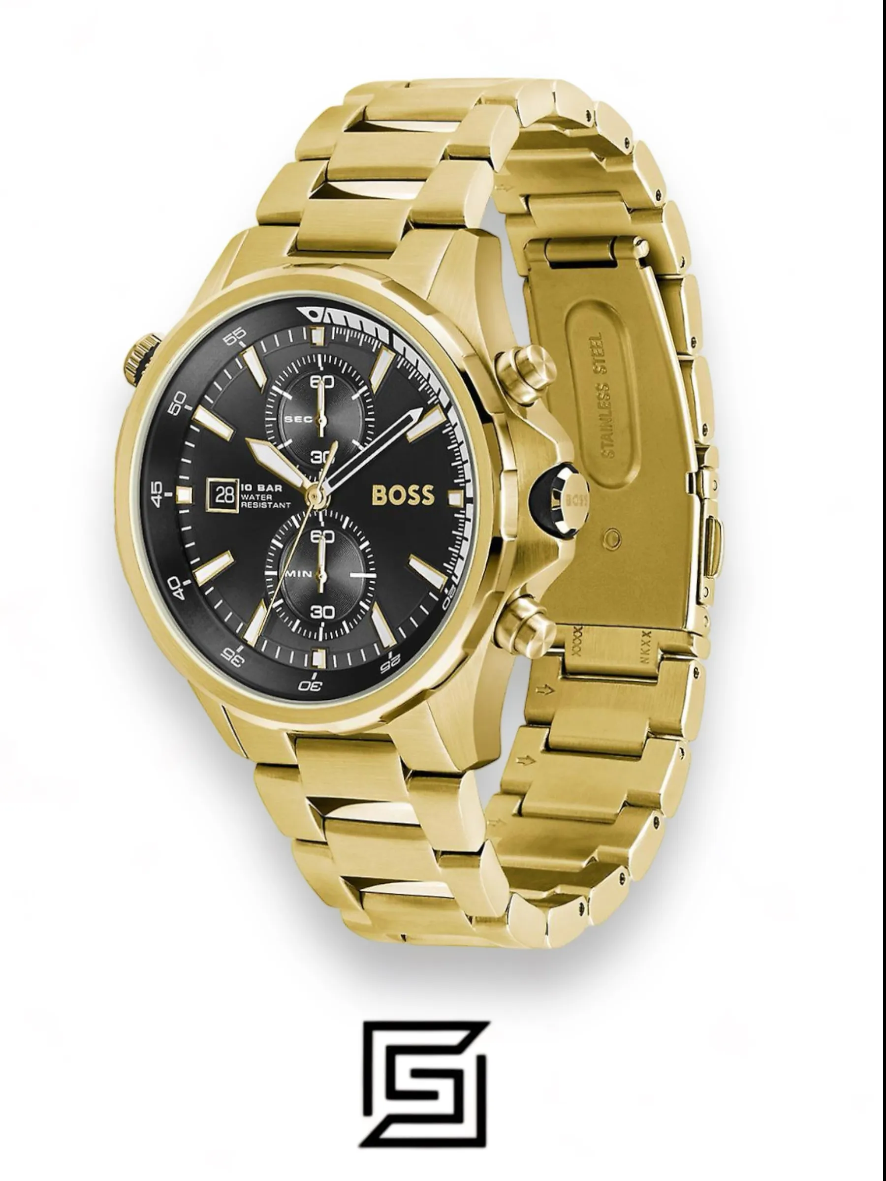 Men,Original Watches Hugo Boss watches Chronograph Quartz with Gold Coloured Stainless Steel - 1513932 Boss
