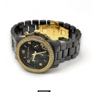 Original Watches,Women Michael Kors original-watches Women's Black Ceramic Runway Gold Glitz Watch - MK5270 Michael Kors