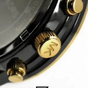 Original Watches,Women Michael Kors original-watches Women's Black Ceramic Runway Gold Glitz Watch - MK5270 Michael Kors