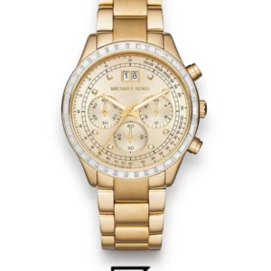 Watches,Women,Original Watches,Women Michael Kors watches Brinkley Women's Gold Dial Stainless Steel Band Chronograph Watch - MK6187 Michael Kors