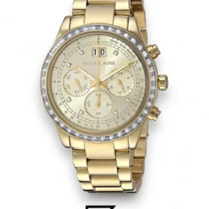Watches,Women,Original Watches,Women Michael Kors watches Brinkley Women's Gold Dial Stainless Steel Band Chronograph Watch - MK6187 Michael Kors