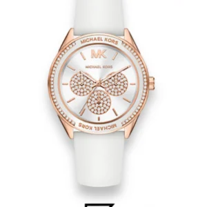 Original Watches,Women Michael Kors watches Oversize Chronograph White Silicone Band Women's Watch - MK6945 Michael Kors