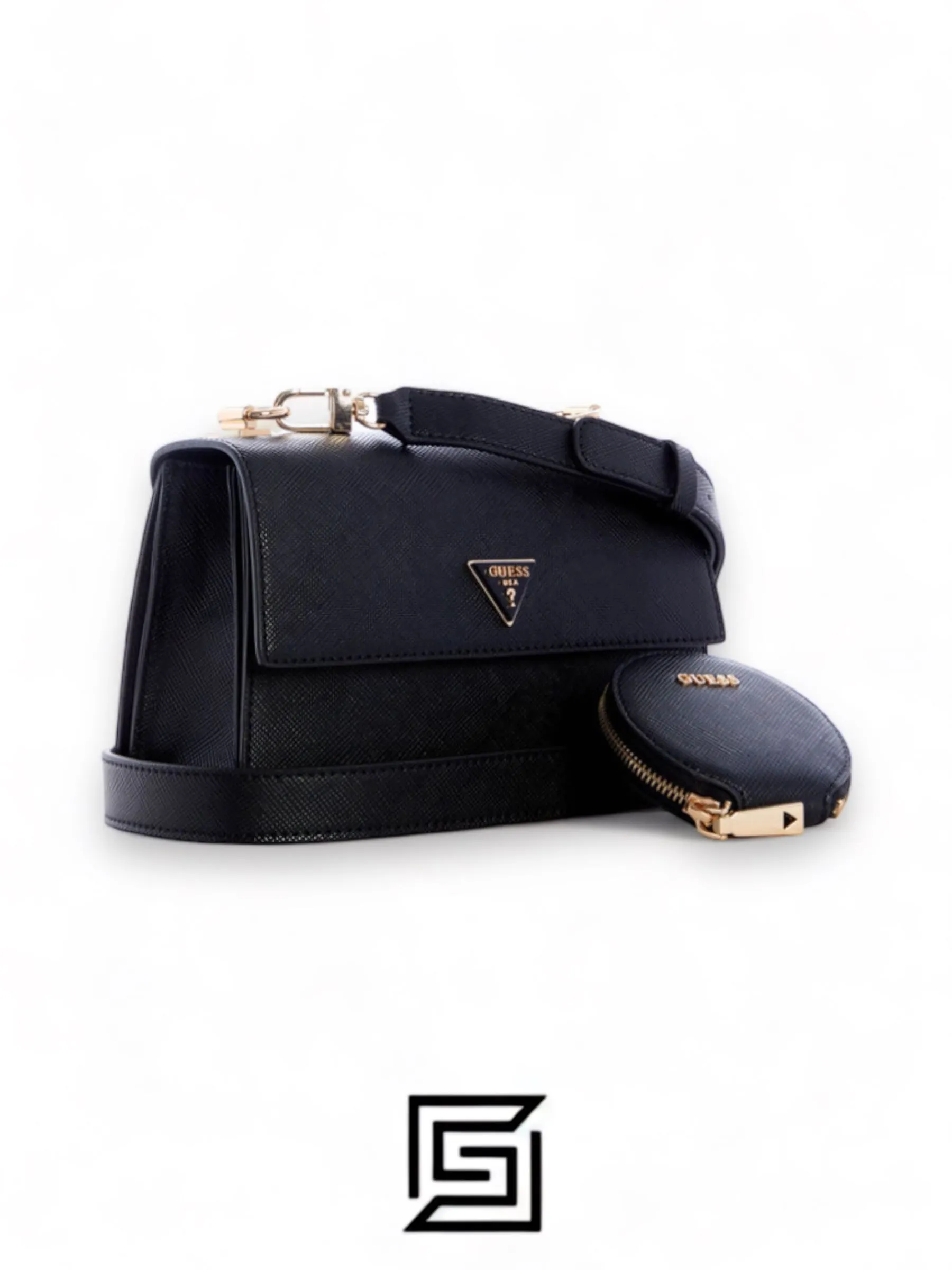 Bags,Leather,Women leather GUESS ALEXIE FLAP CROSSBODY BAG, BLACK HWVG84 16190 BLA Guess